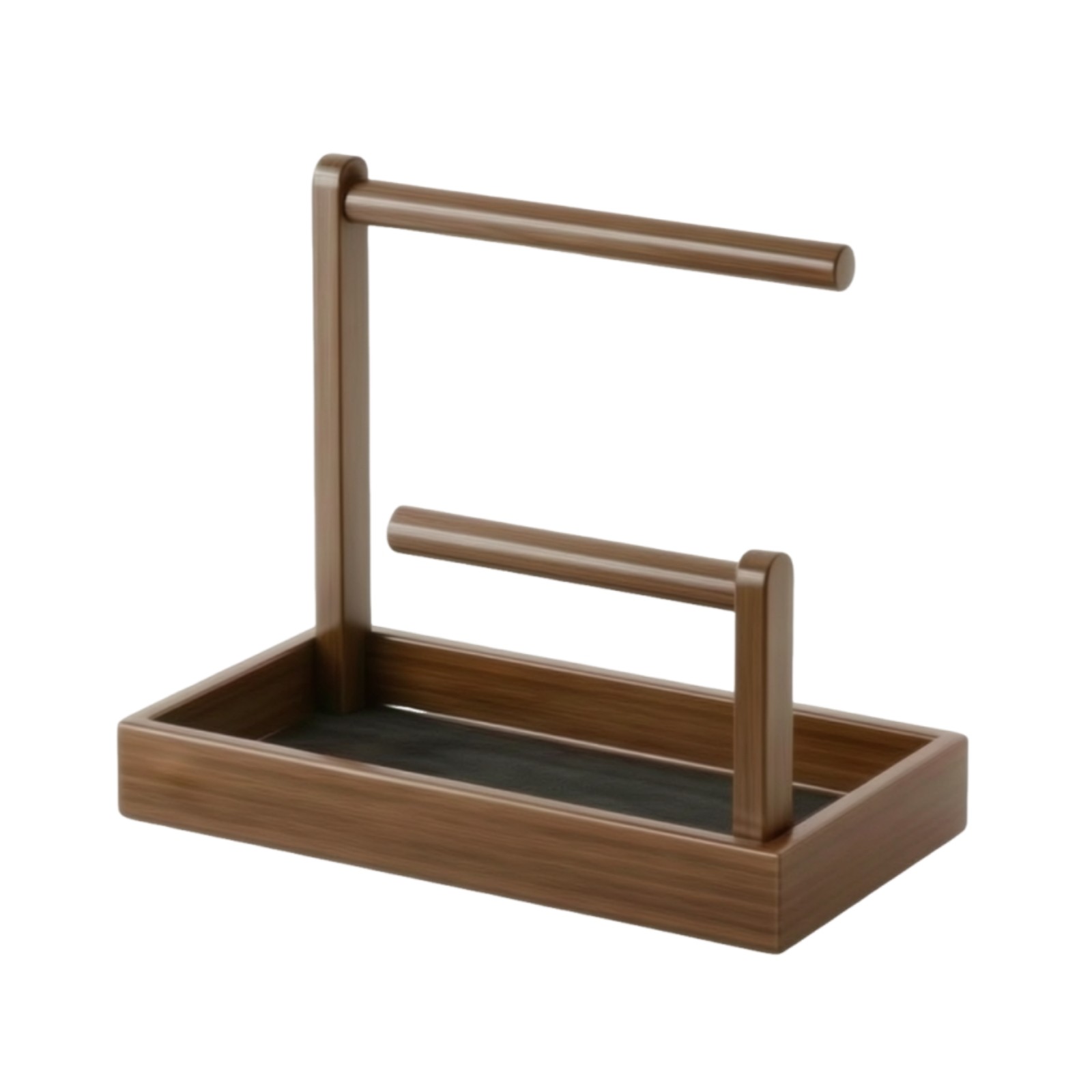 Bracelet Organizer with Felt Base Wooden Headband Holder with Tray Desktop