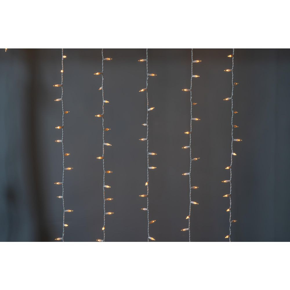 21.2 Ft. 100-Count Incandescent Clear Christmas String to String Mini Lights