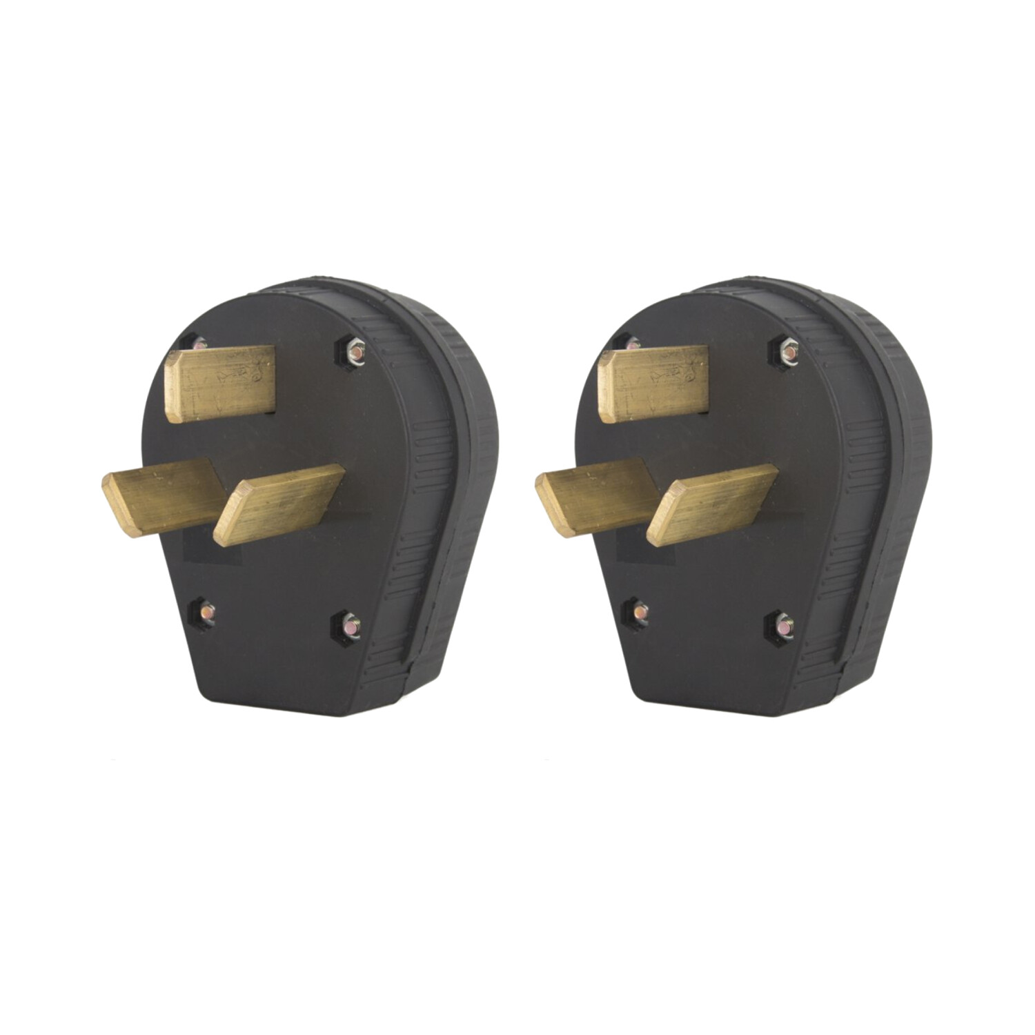2-pk NEMA 10-50P Male Plug 50A 125/250V Power Plug for Generator Dryer RV Welder