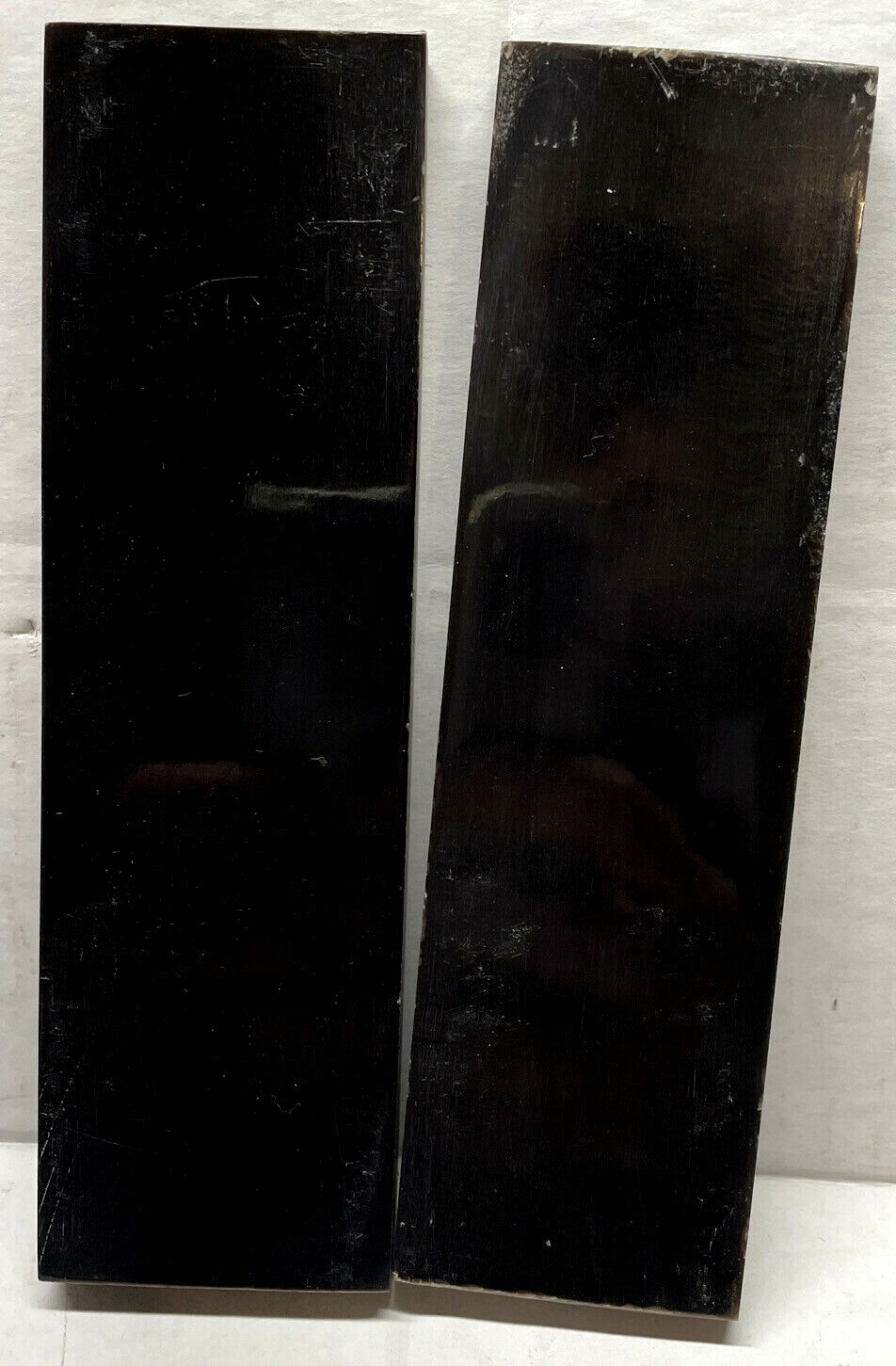 2 Buffalo Horn Scales 6x1.75x3/8 Knife Handles Grips Eye Frames Furniture Inlays