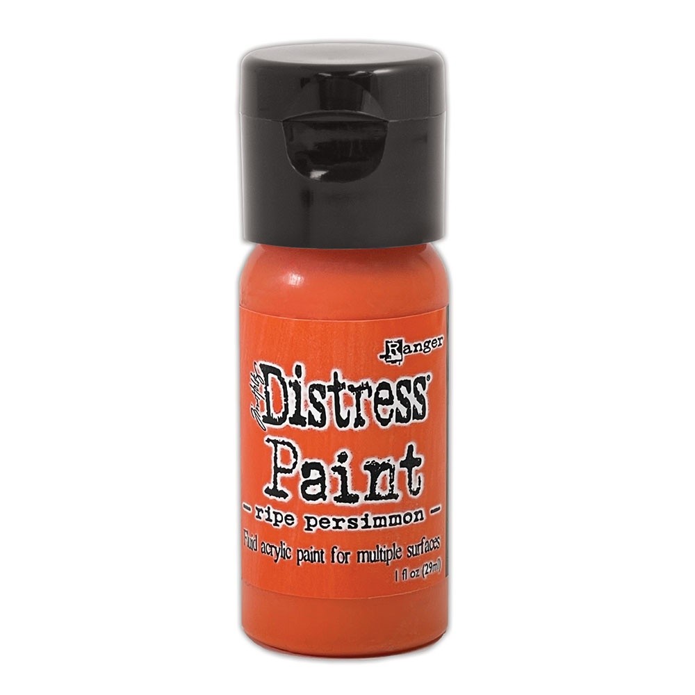Tim Holtz Distress Paint Flip Top 1oz-Ripe Persimmon - 3 Pack