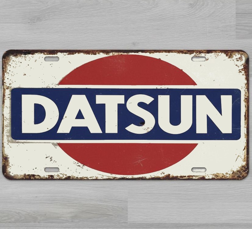 Datsun 6 x 12 Vintage Novelty  Aluminum License Plate Made In USA New!