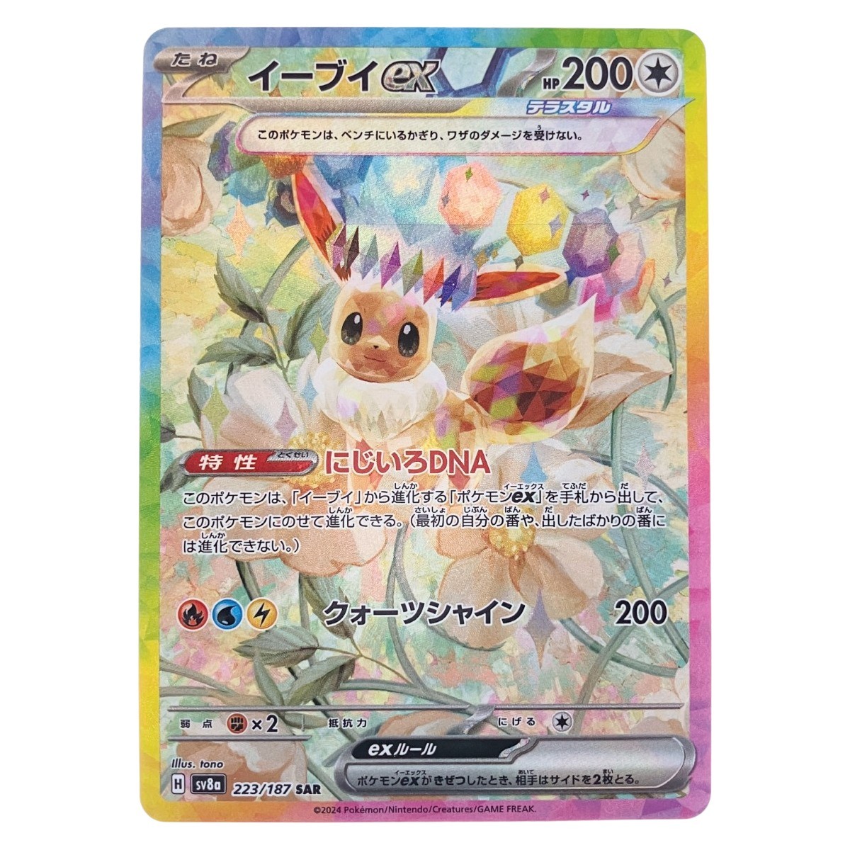 Pokemon Card Eevee EX 223/187SAR Pokemon Card SAR