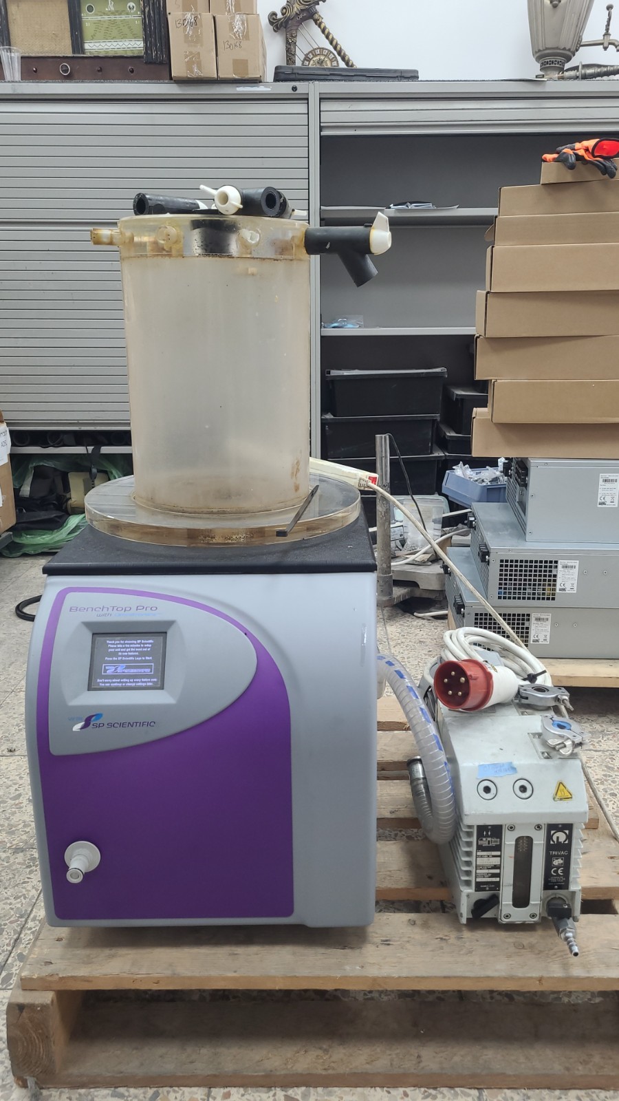 SP Scientific VirTis BenchTop PRO BTP-3ESEVX Refrigerant Info W/TRIVAC 04B AEG