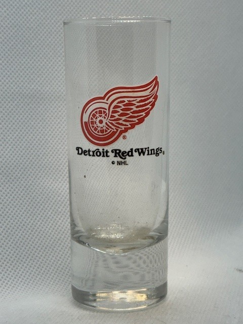 Detroit Red Wings Tall Clear Shot Glass NHL