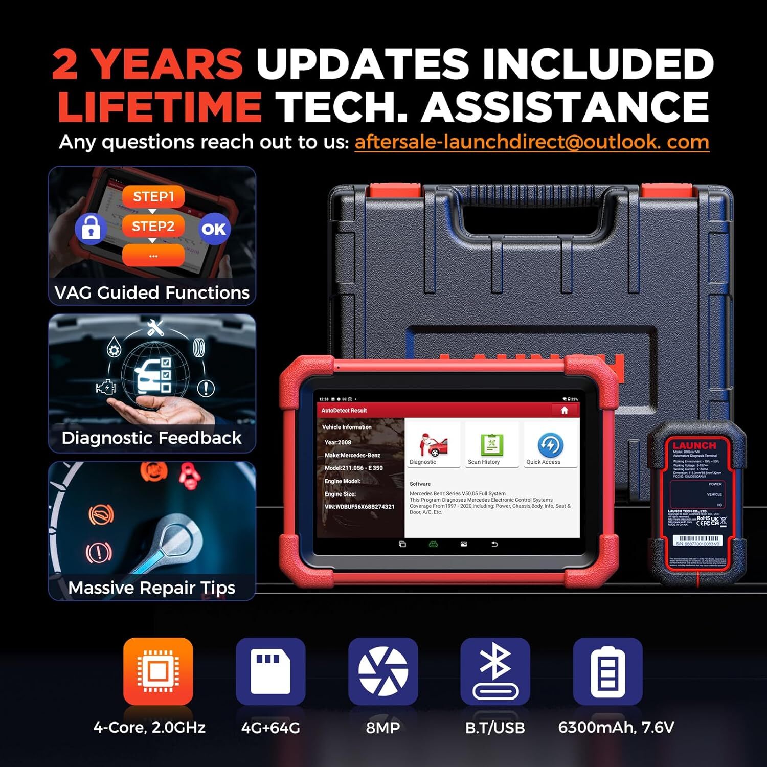 LAUNCH X431 CRP919X PRO Elite Bidirectional Car Diagnostic Scanner Key Coding BT