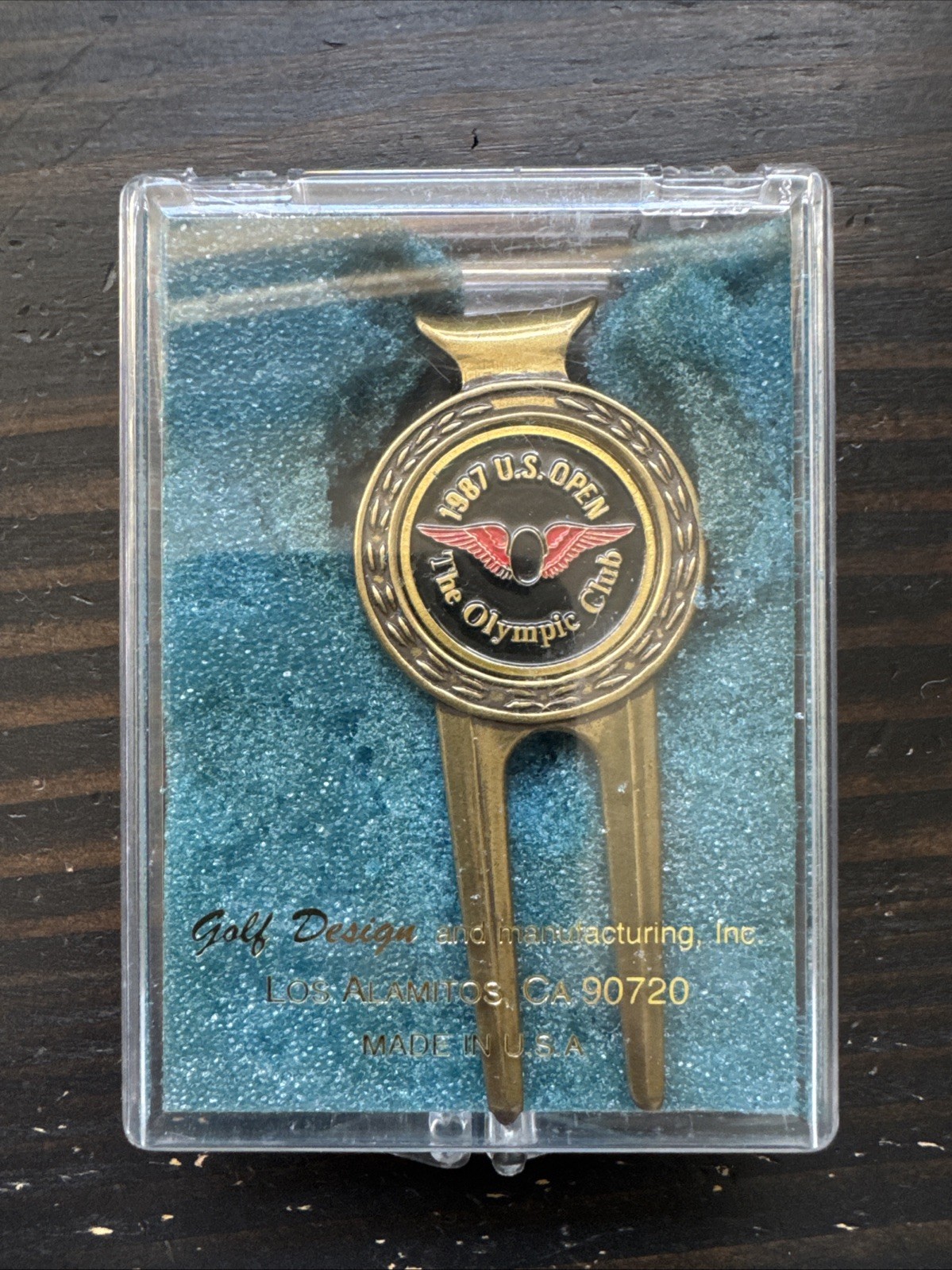 1987 U.S. Open Championship Divot Tool &  1" Coin Golf Marker - The Olympic Club