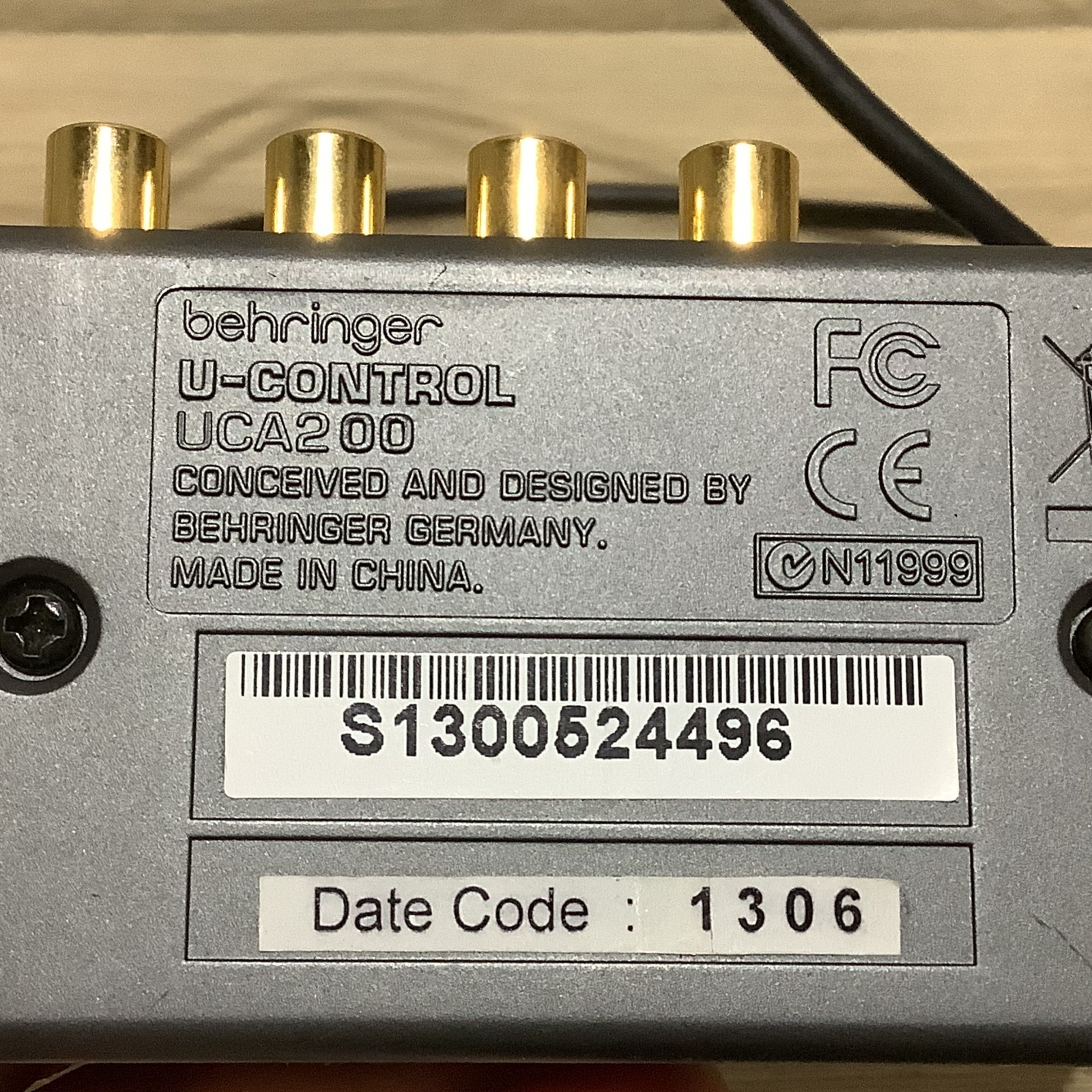 Behringer UCA200 U-Control USB Audio Interface Used Condition Untestested