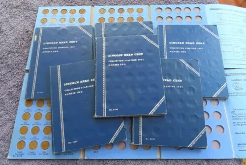 Complete Lincoln Wheat Cent Collection In Folder 1941 - 1958 P D S Set