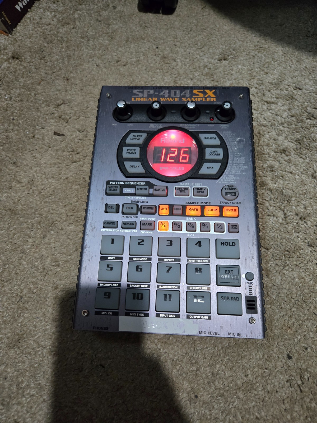 Roland SP-404 SX Linear Wave Sampler - Working - No Battery Cover