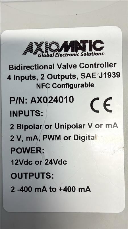 AXIOMATIC Bidirectional VALVE CONTROLLER AX0240104 Inputs, Can Networking
