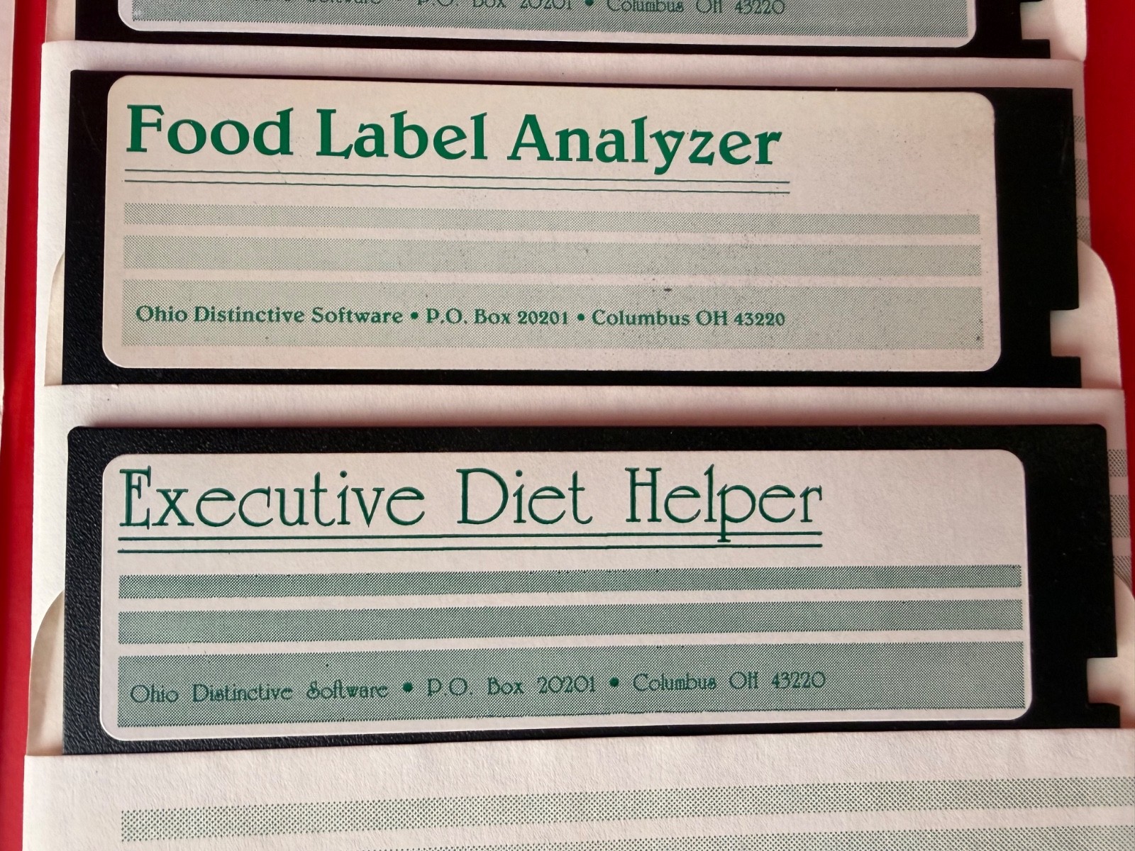 Ohio Distinctive Software Executive Diet Helper & Software IBM / PC Software