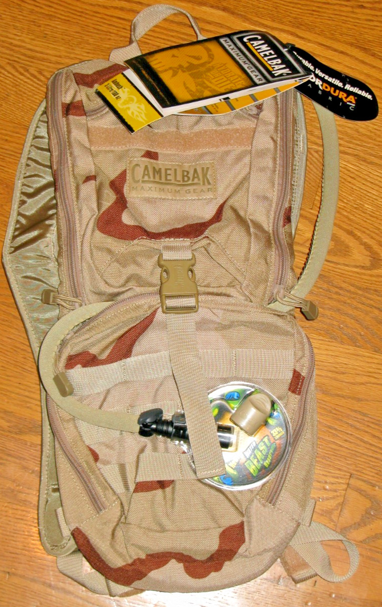 New Camelbak Ambush Maximum Gear Hydration Pack - Desert Camo - USGI Milsurp