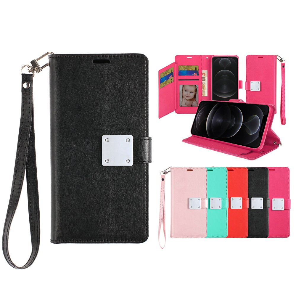 For Moto G 2025/2026/G Play 2026 Case ID Holder Phone Wallet + Tempered Glass