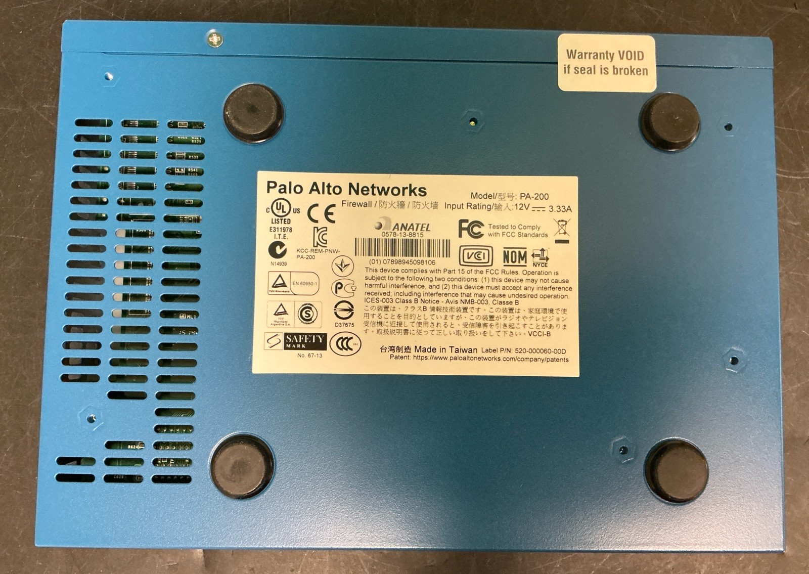 Palo Alto Networks PA-200 Firewall Lab Unit