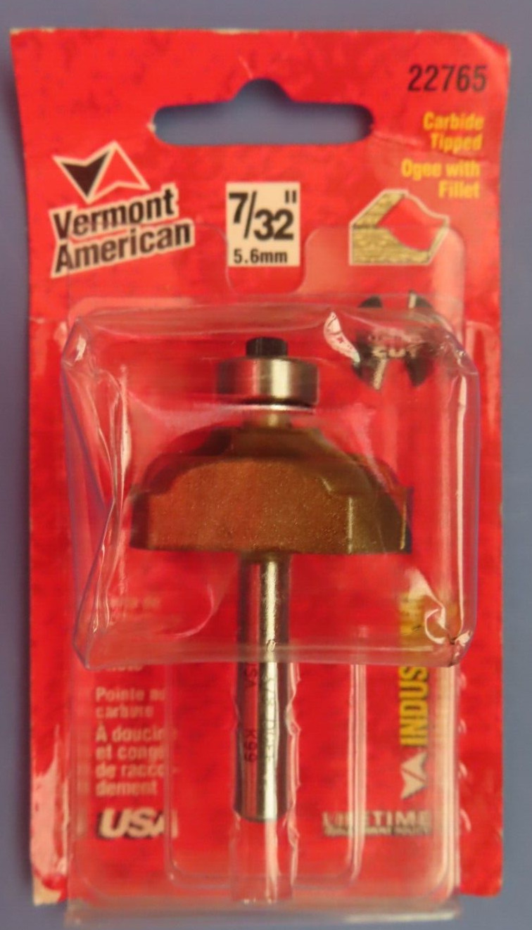 Vermont American Carbide Tipped Ogee with Fillet Router Bit 7/32"  # 22765