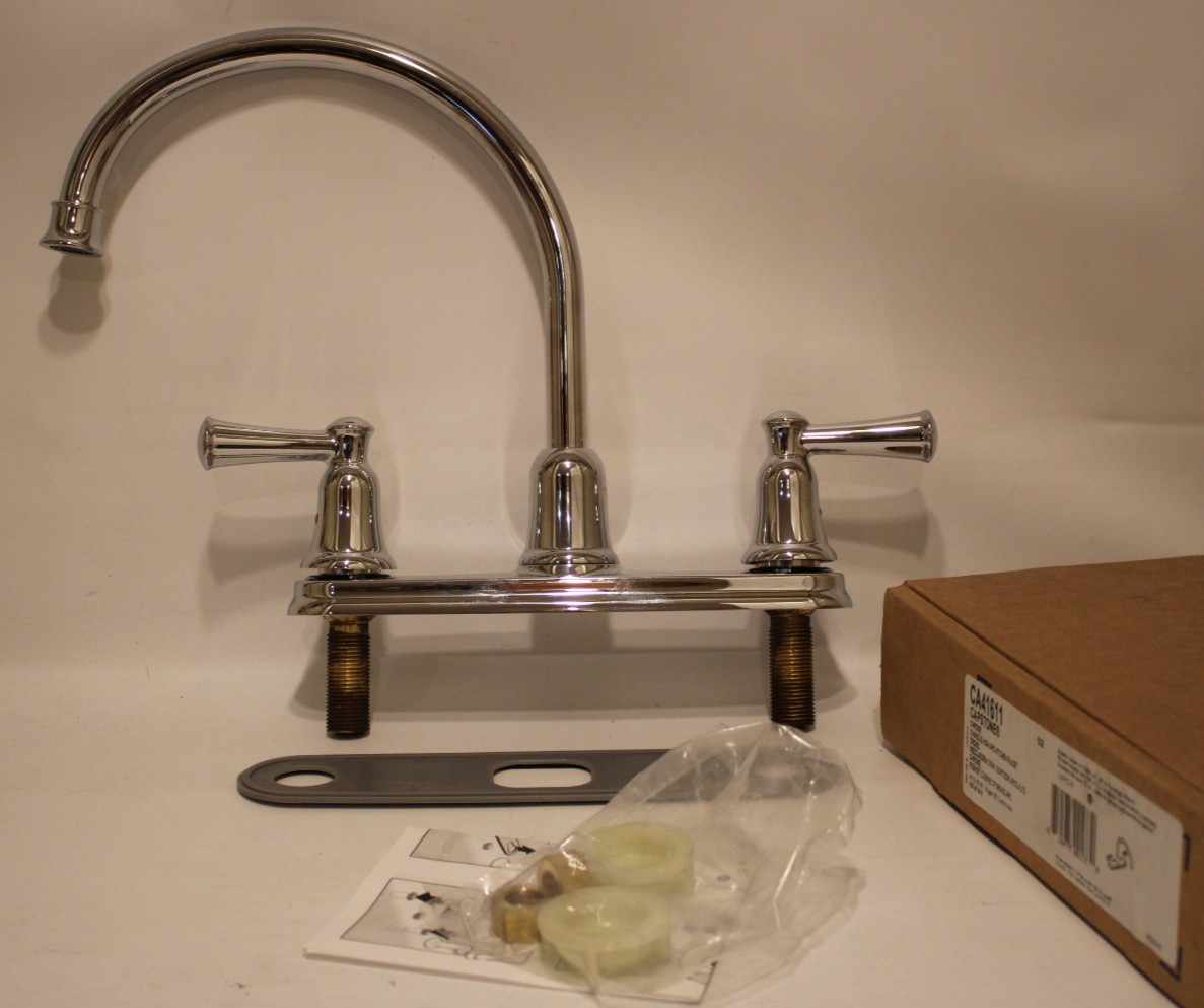 CFG CA41611 - Capstone High-Arc, 2-Handle, Kitchen Faucet, 8" Spread - Chrome