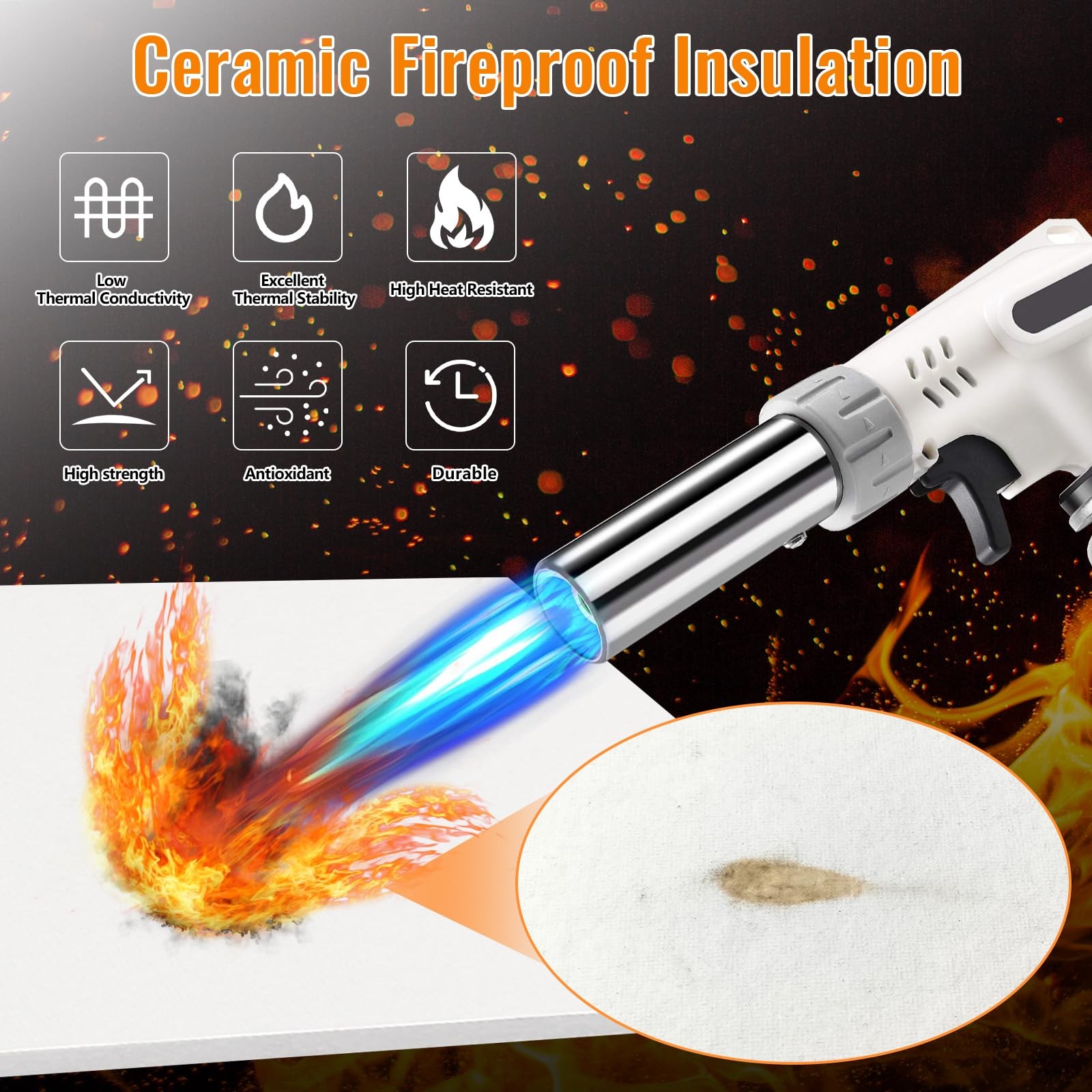 4 Pcs High Temperature Gasket Paper, Ceramic Fiber Material White