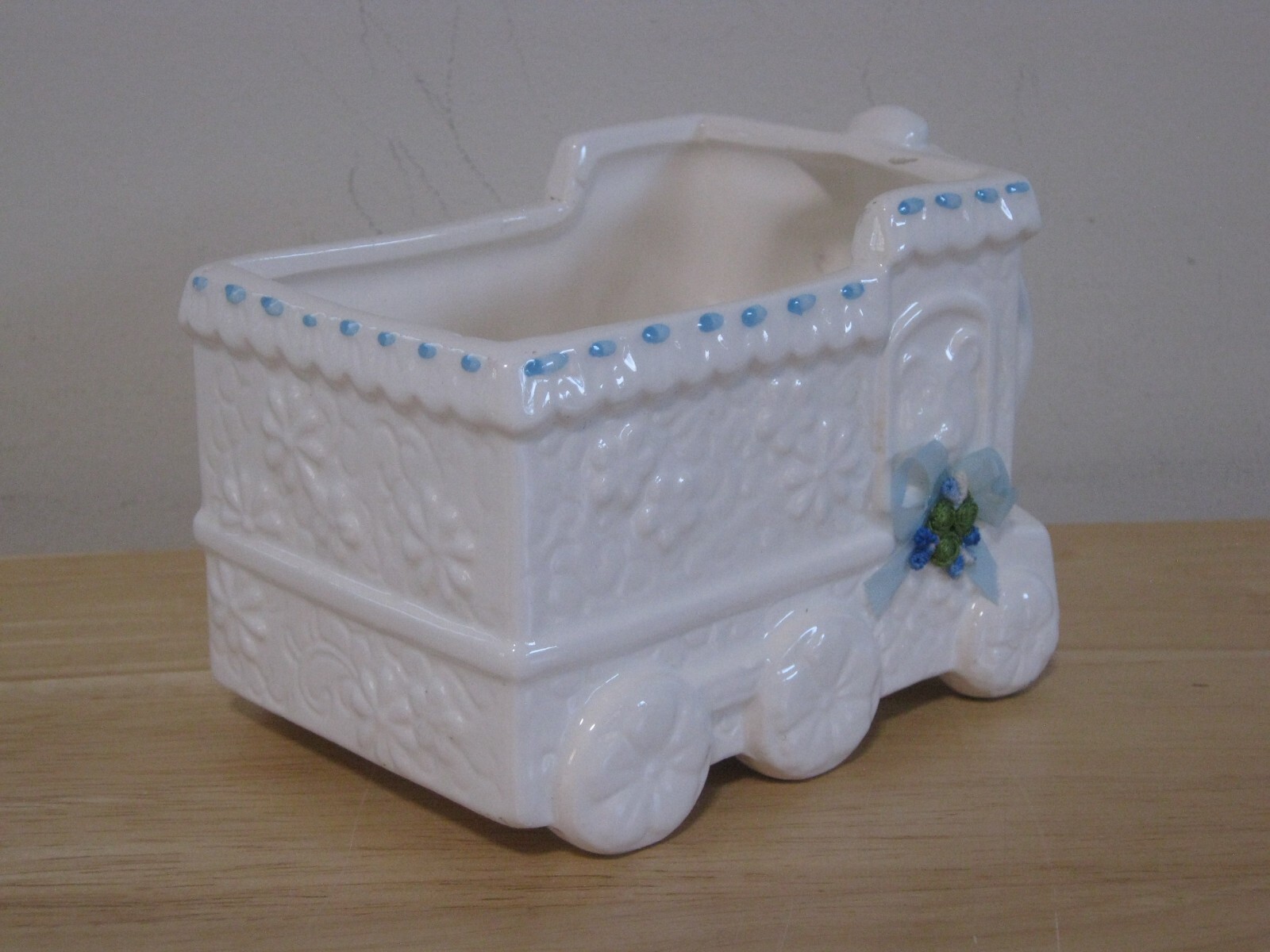 Baby Train Nursery Planter with Bear and Bunny