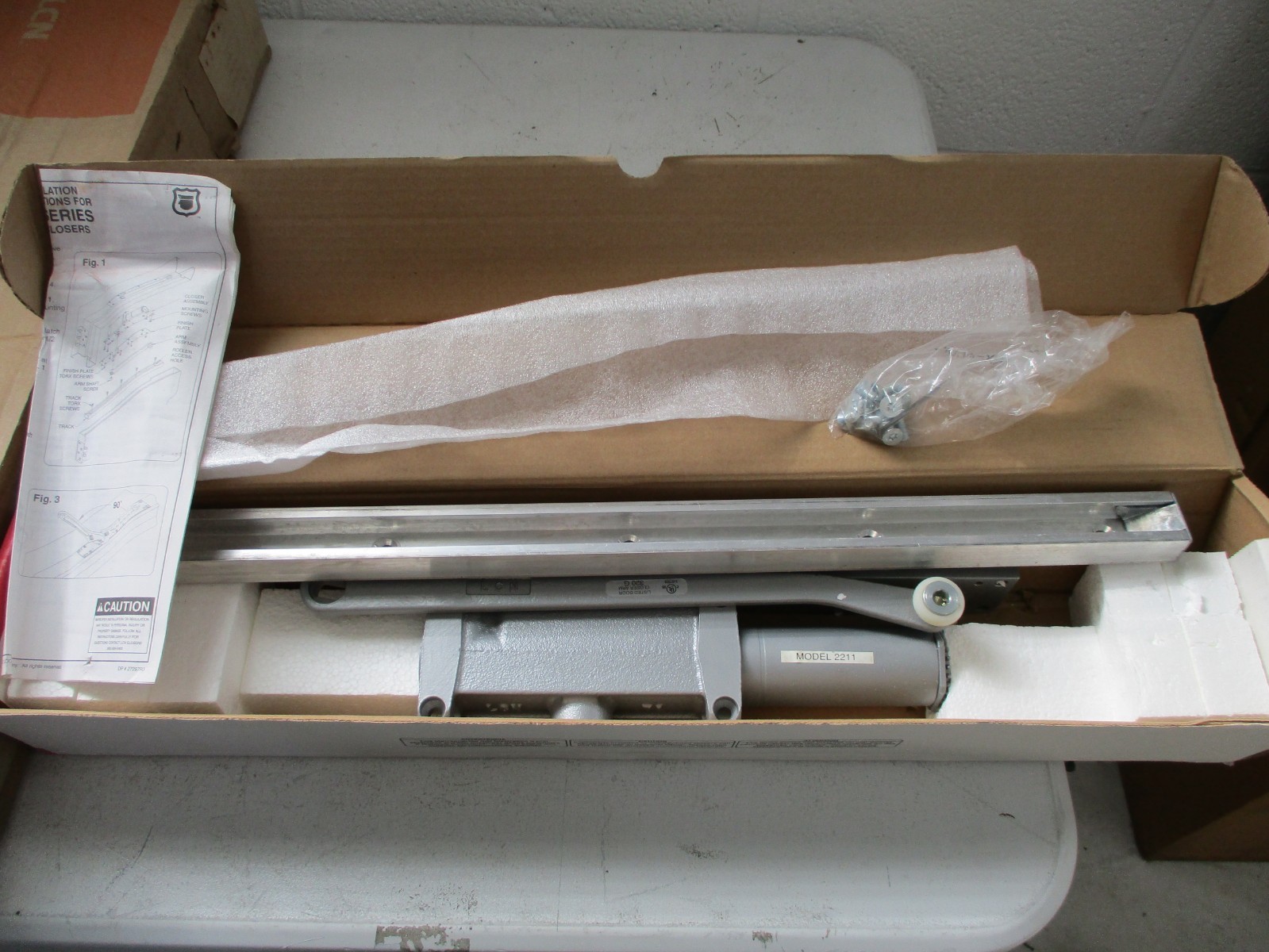 NEW LCN SECURITY DOOR CLOSER MODEL 2211 STD LH TORX ALUMINUM FREE SHIPPING