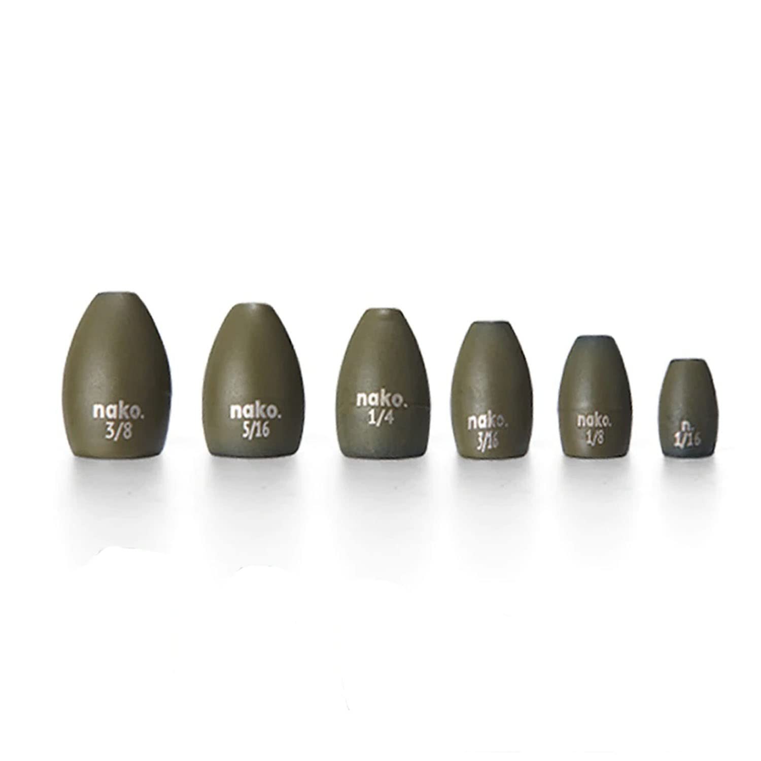 nako. Tungsten Flipping Weights Fishing Sinkers | Fishing Weights for Bass Fi...