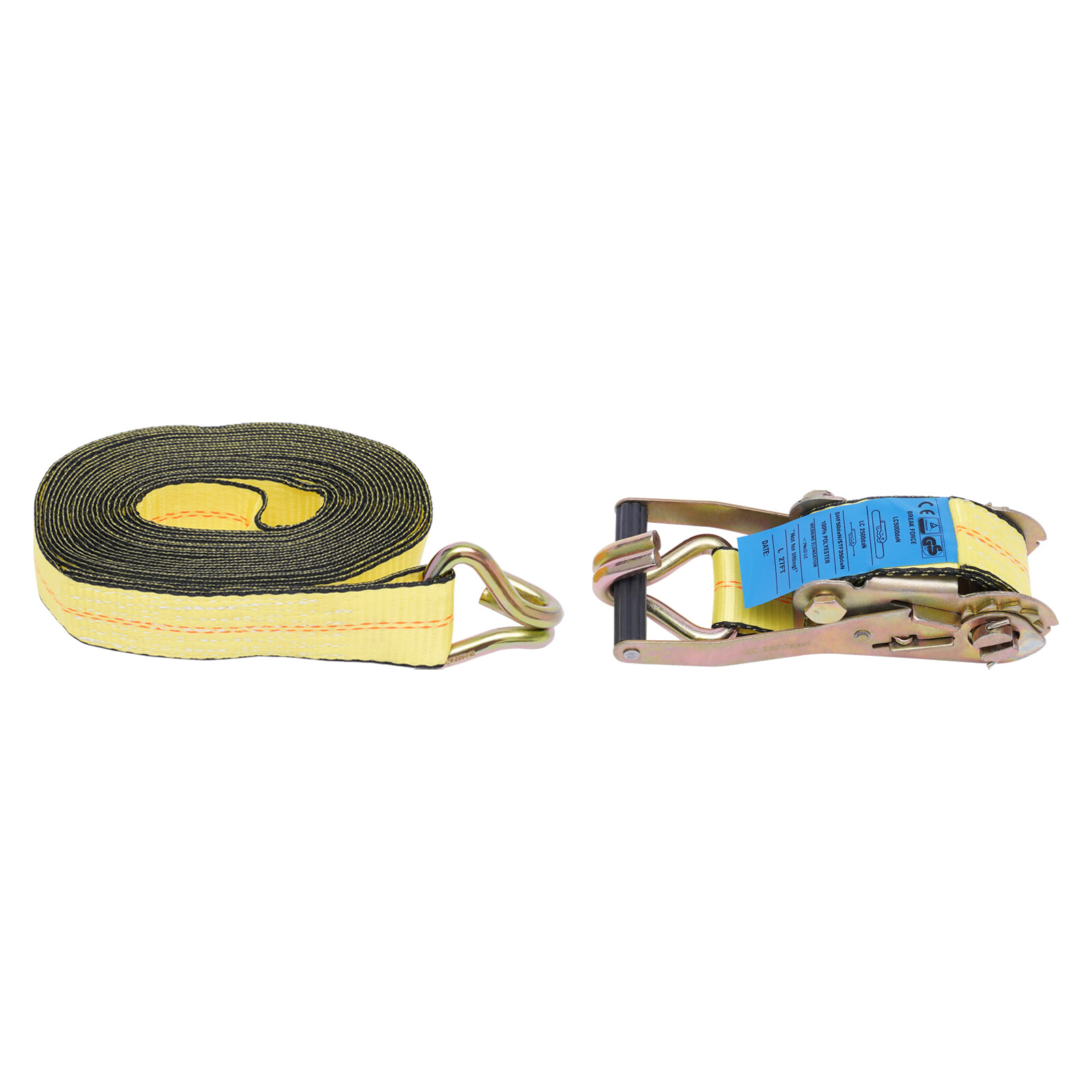 4 Pack 2" Inch x 27' Ft Ratchet Straps Double J Hook Tie Down Cargo 11000lbs New