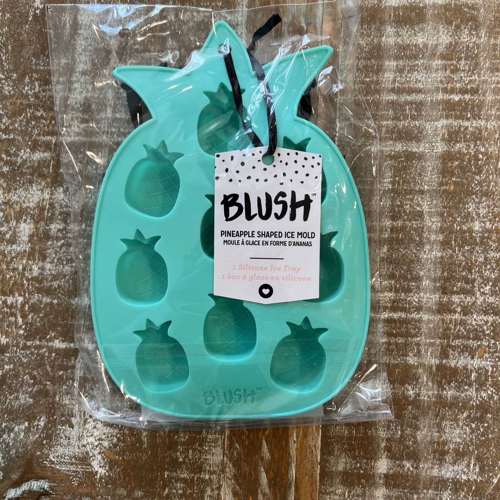 Blush Silicone Pineapple Shaped Ice Mold Tray BPA Free NEW In Package