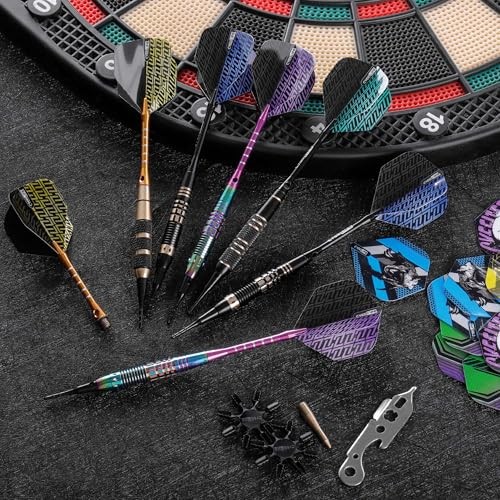 Darts Plastic Tip, Professional Soft Tip Darts Set for Electronic Dartboard
