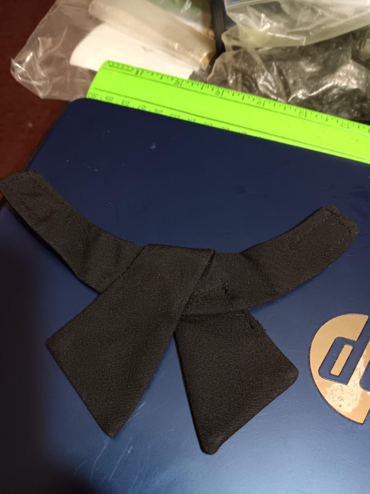 Neck Tab- Black- Hook Attachment (24-351B)