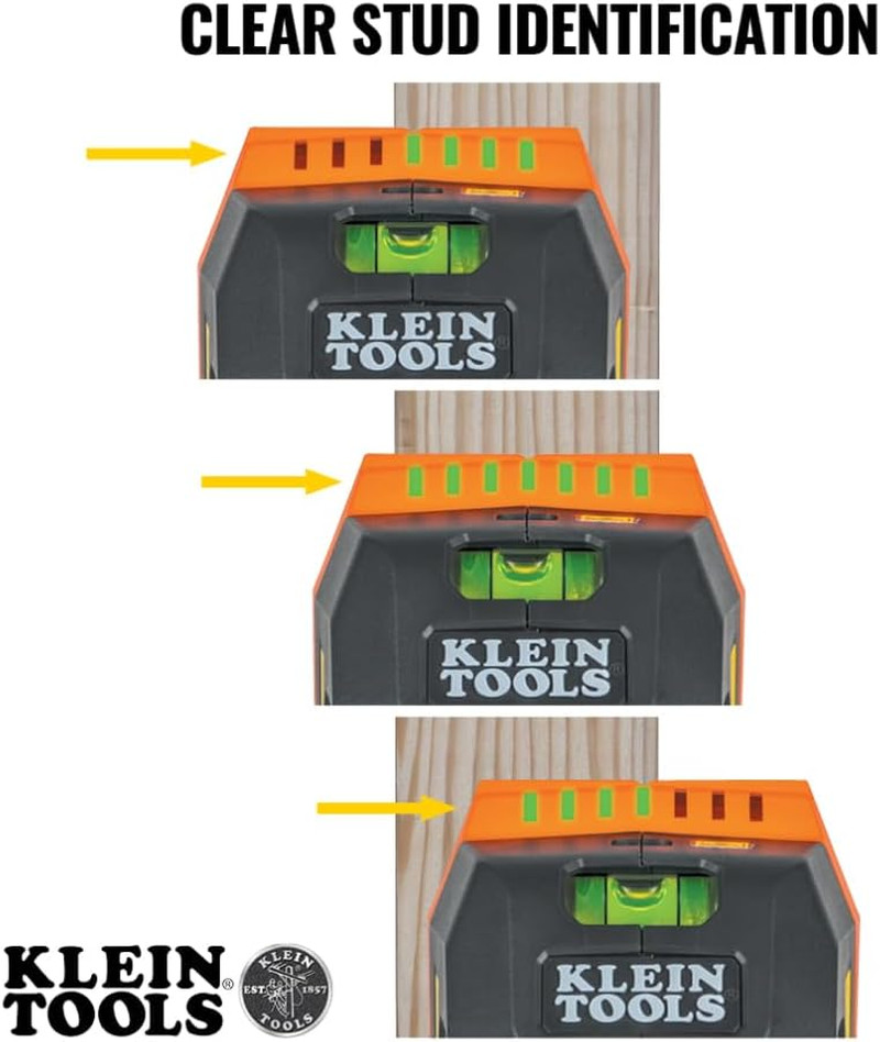 Klein Tools ESF150LL Electronic Stud Finder with Cross-Line Lasers, Bubble Level