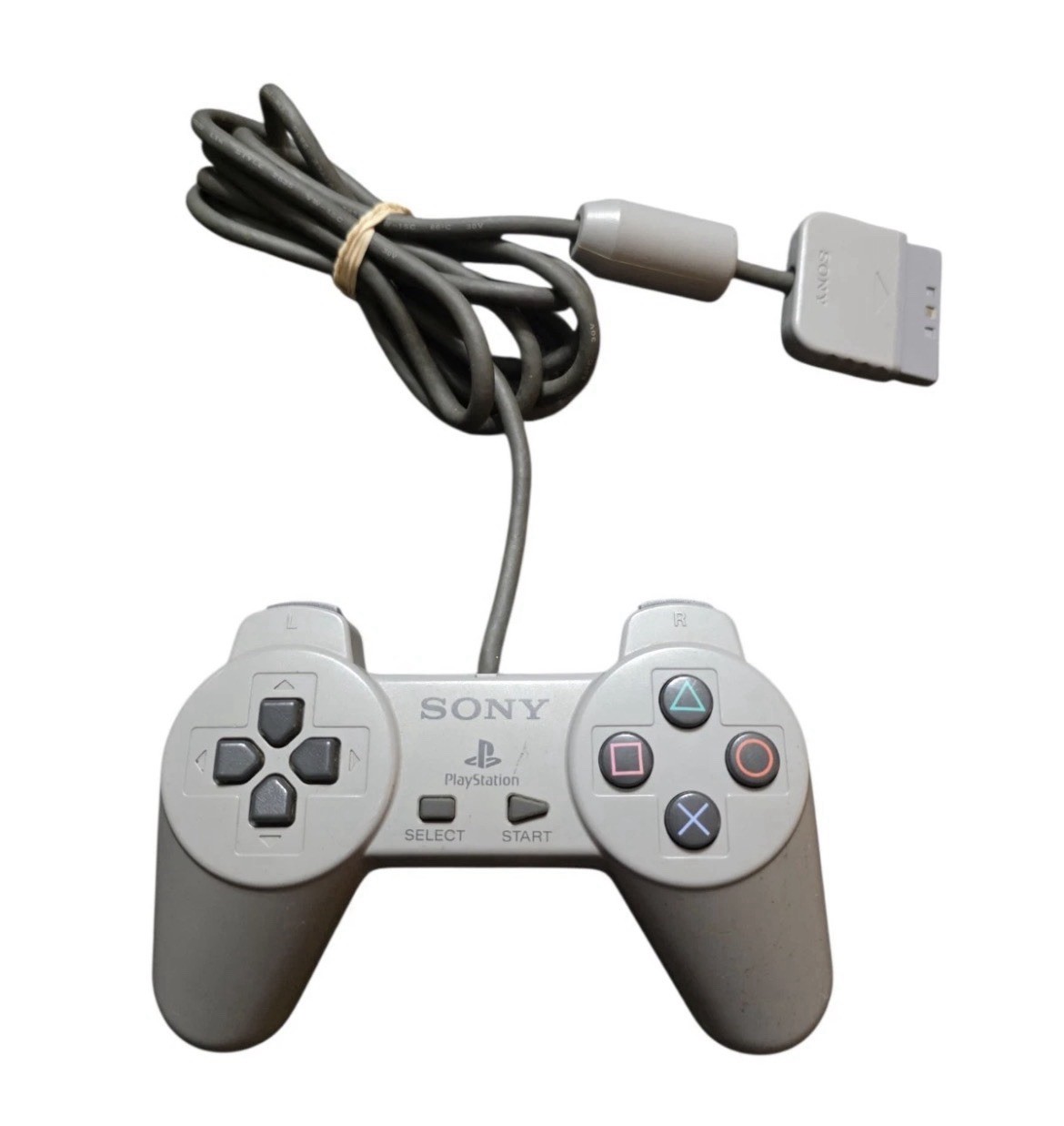 OEM Sony PlayStation PS1 Gray Wired Controller SCPH-1080 Genuine Tested & Works