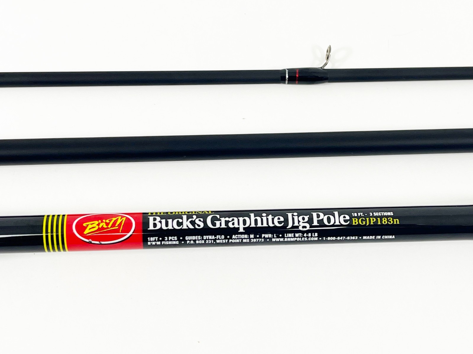 18' BnM GRAPHITE JIG POLE, ROD CRAPPIE FISHING POLE 18' BGJP183n B&M
