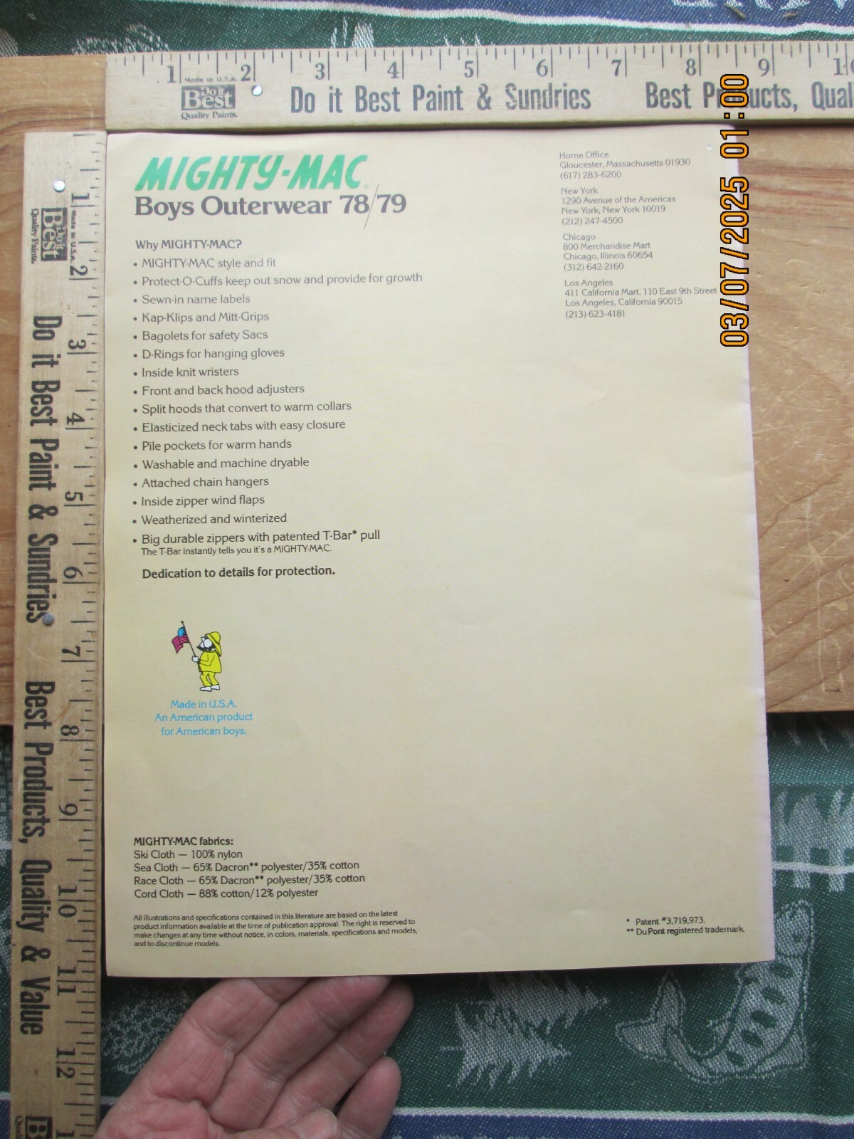 mighty mac boys outerwear brochure catalog 1978 79