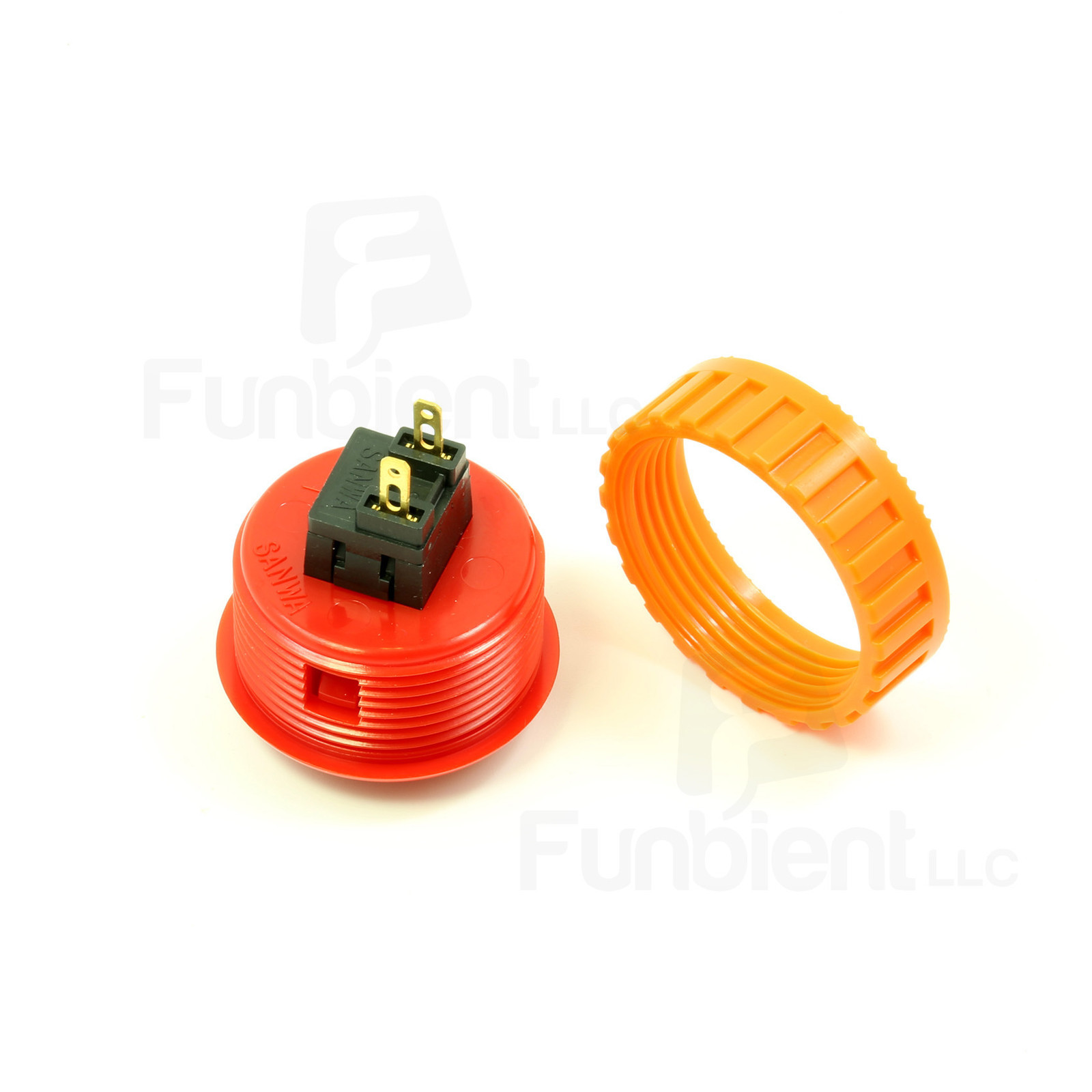 Sanwa Denshi Original OBSN-30 RED Push Button Screw Type secure JAMMA