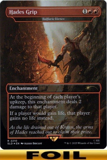 Hades Grip [Sulfuric Vortex] ** FOIL BORDERLESS ** Secret Lair: Playstation