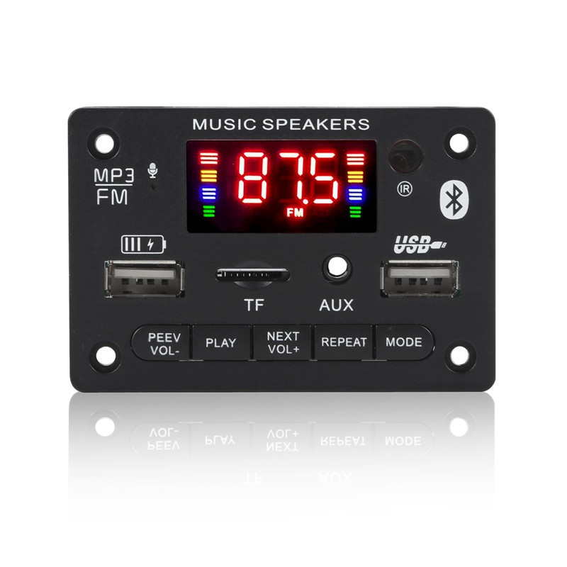 Wireless Bluetooth 5.0 MP3 Decoding Board Module Car Stereo With Remote Control