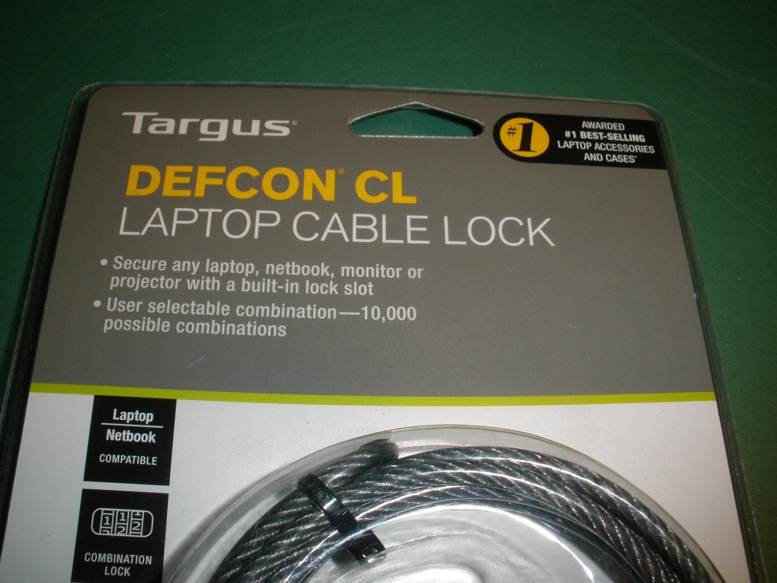 NEW Targus Defcon CL Laptop Cable Lock (T112)