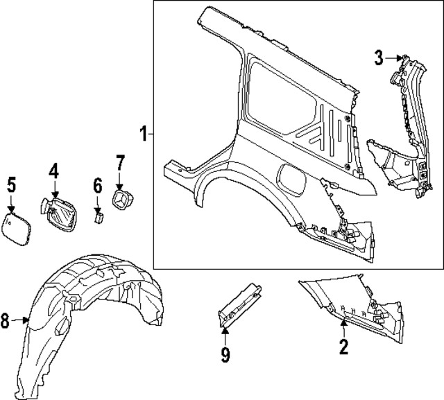 Genuine Nissan Quarter Panel Extension 78117-1A50A