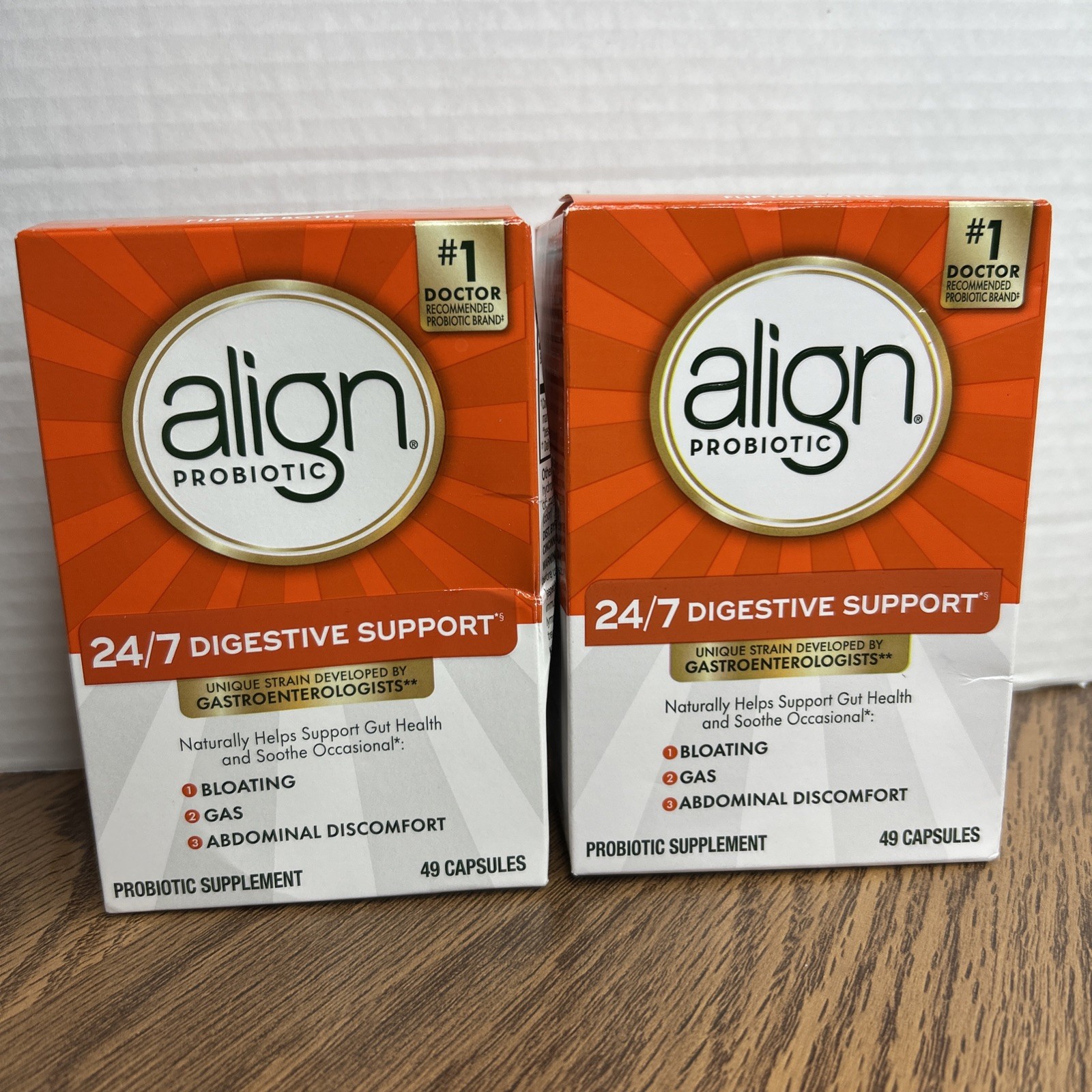 Lot 2 Align Probiotic 24/7 Digestive Support 49 Each  98 Total exp 12/2027 New