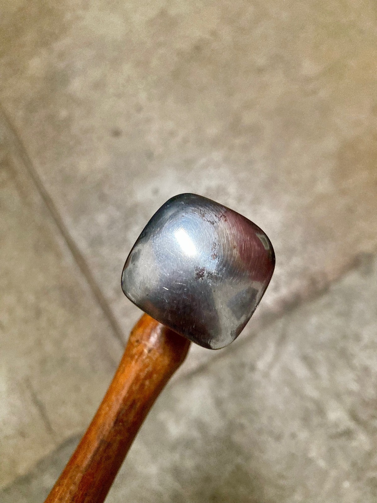 Vintage 1.5 lb Forge Rounding Hammer – Domed Round & Square Faces - Hickory