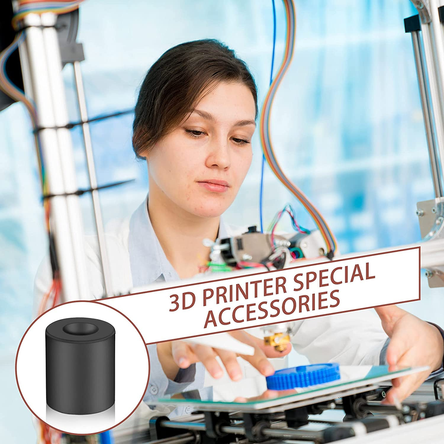 8 Pcs 3D Printer Heatbed Parts Silicone Leveling Solid Bed Mount Stable Hotbe...