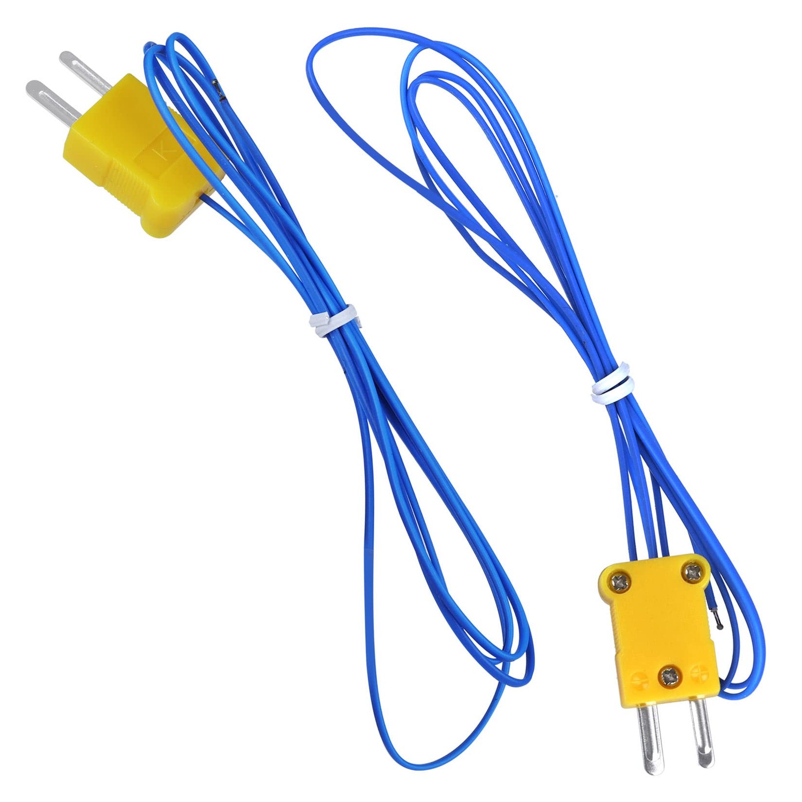 pouilzx Pack of 2) K-Type Temperature Probe Sensor MM, Blue Orange