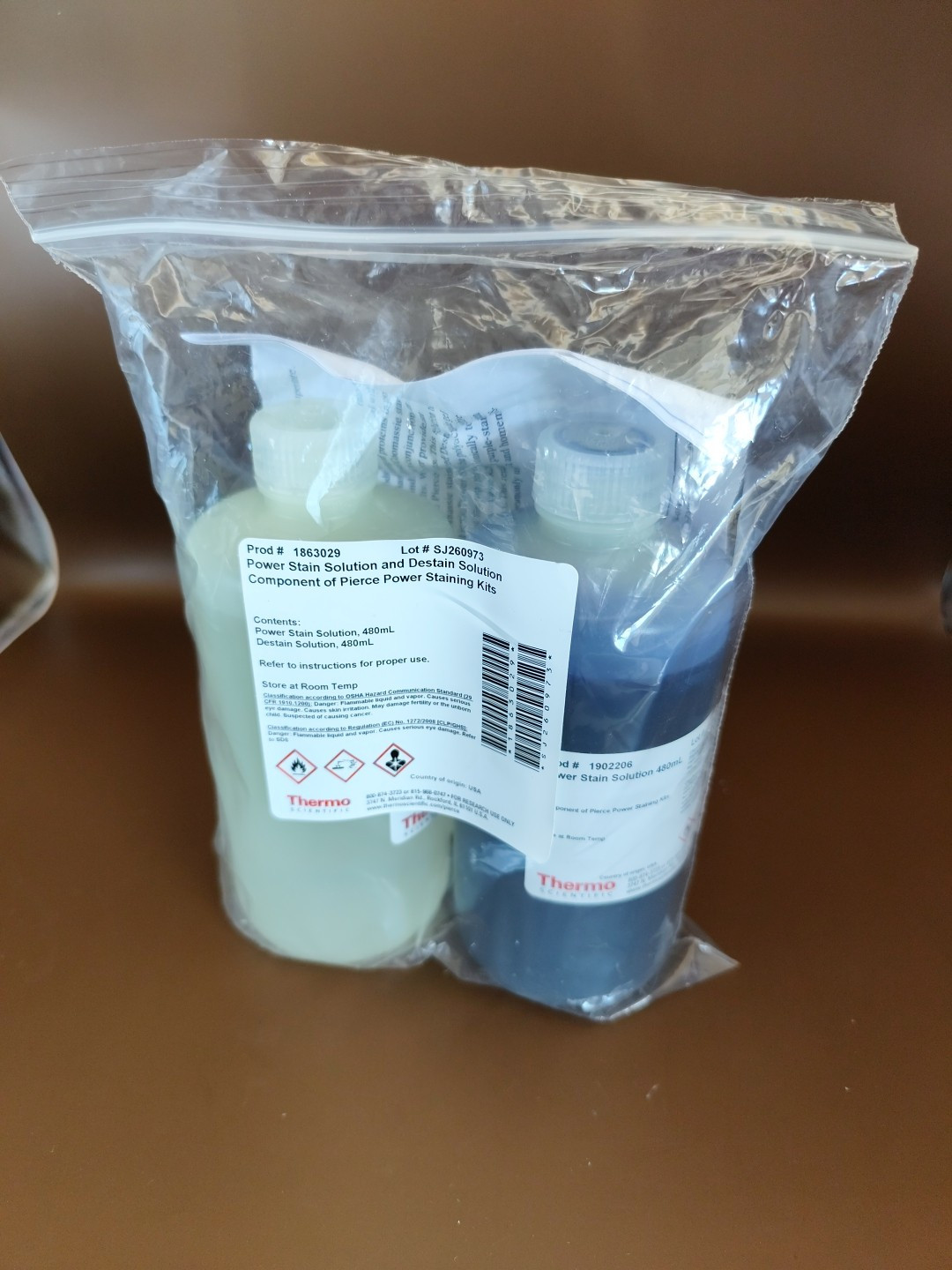 Thermo Power Stain Solution And Destain Solution
