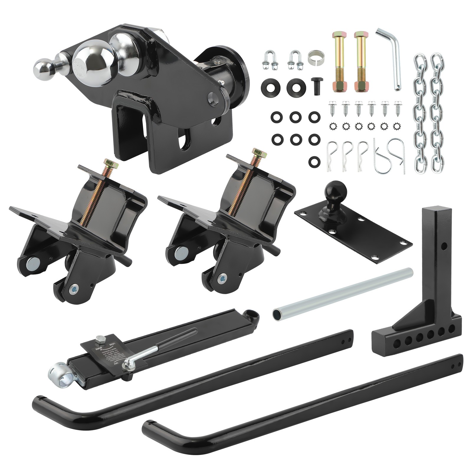 Round Bar Weight Distribution Hitch 2-5/16" Ball 10,000 lbs for 2" receiver tube
