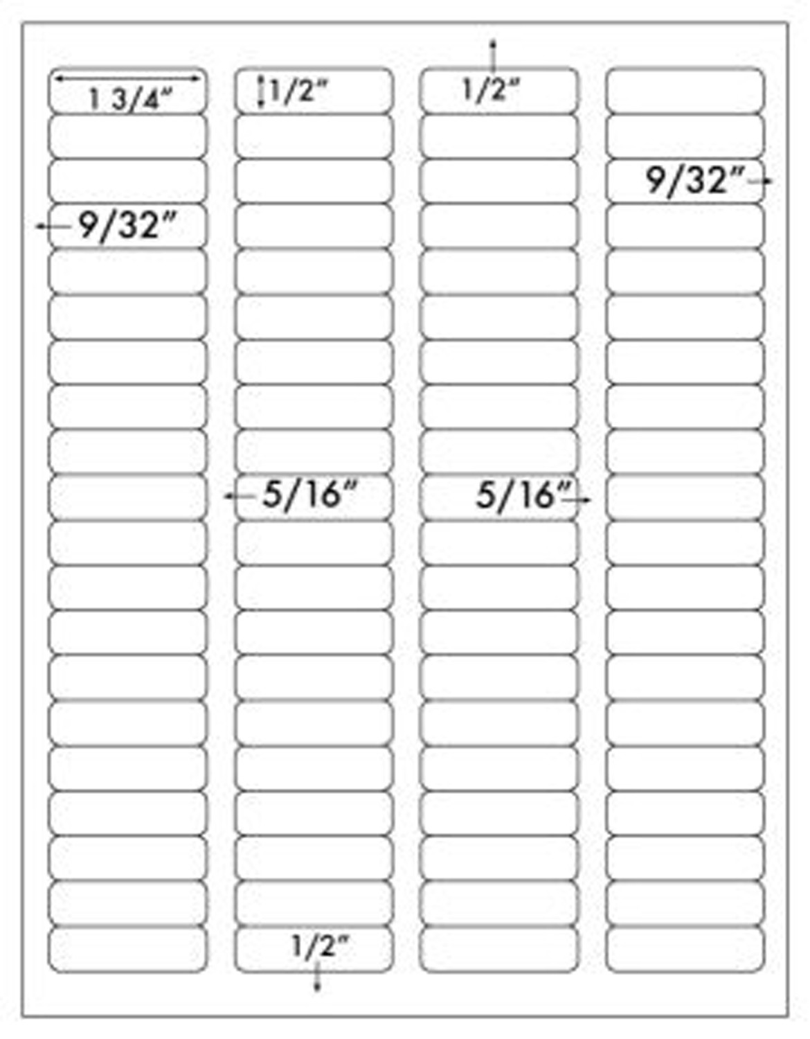 Clear Labels 1 3/4 x 1/2 Laser Printable #1705CM 25 Sheets