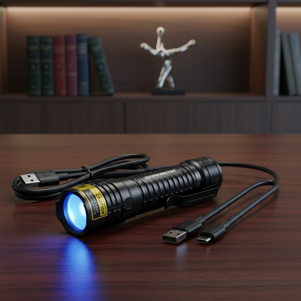 UV Black Light Flashlight Mini 365Nm - Rechargeable USB Strong Ultraviolet LED