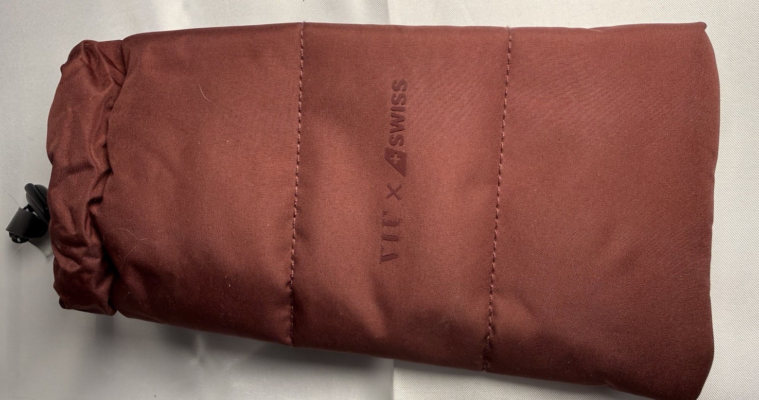 Swiss Original Brown Padded Militaria Pouch 8in Drawstring Military Collectible