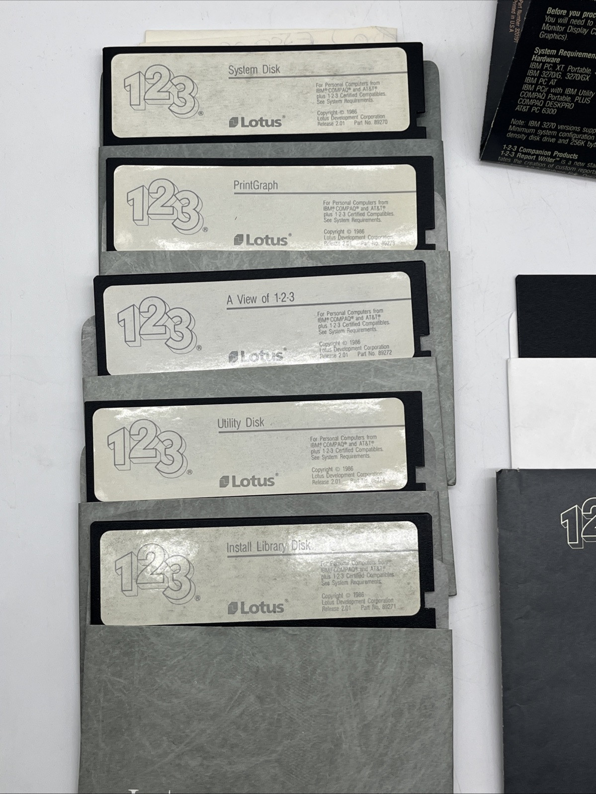 Vintage Lotus Upgrade 1-2-3 Release 2.01 1987 Floppy Disk Software Spreadsheet
