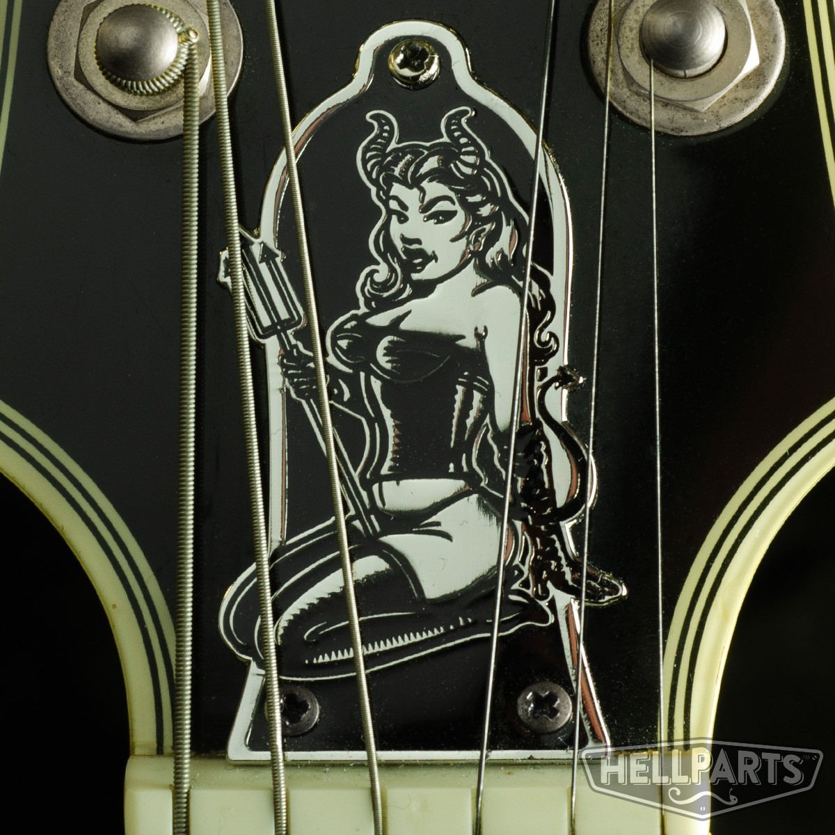 DEVILETTE Diecast Truss Rod Cover. Fits most Epiphone, Les Paul, SG, LP more