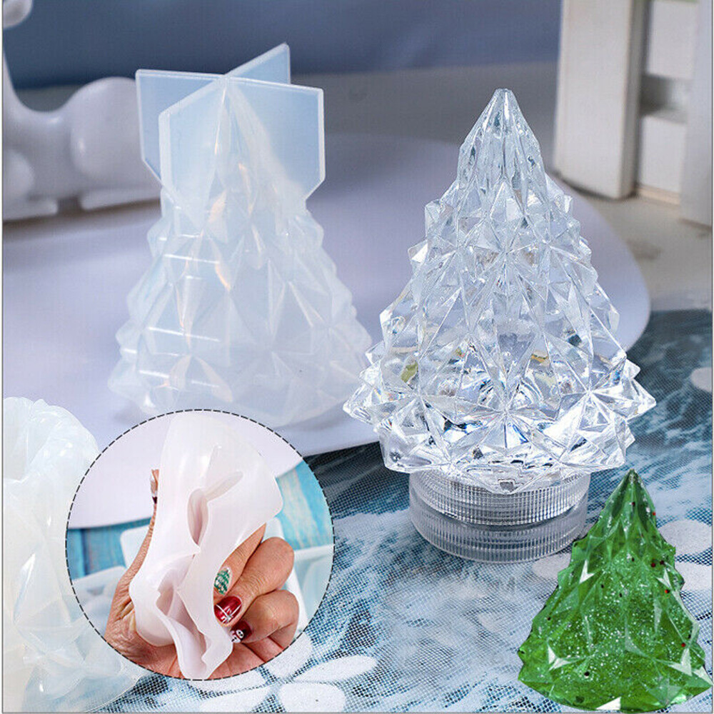 Christmas Tree Epoxy Resin Mold Silicone Casting Mould for DIY Home Xmas Decor